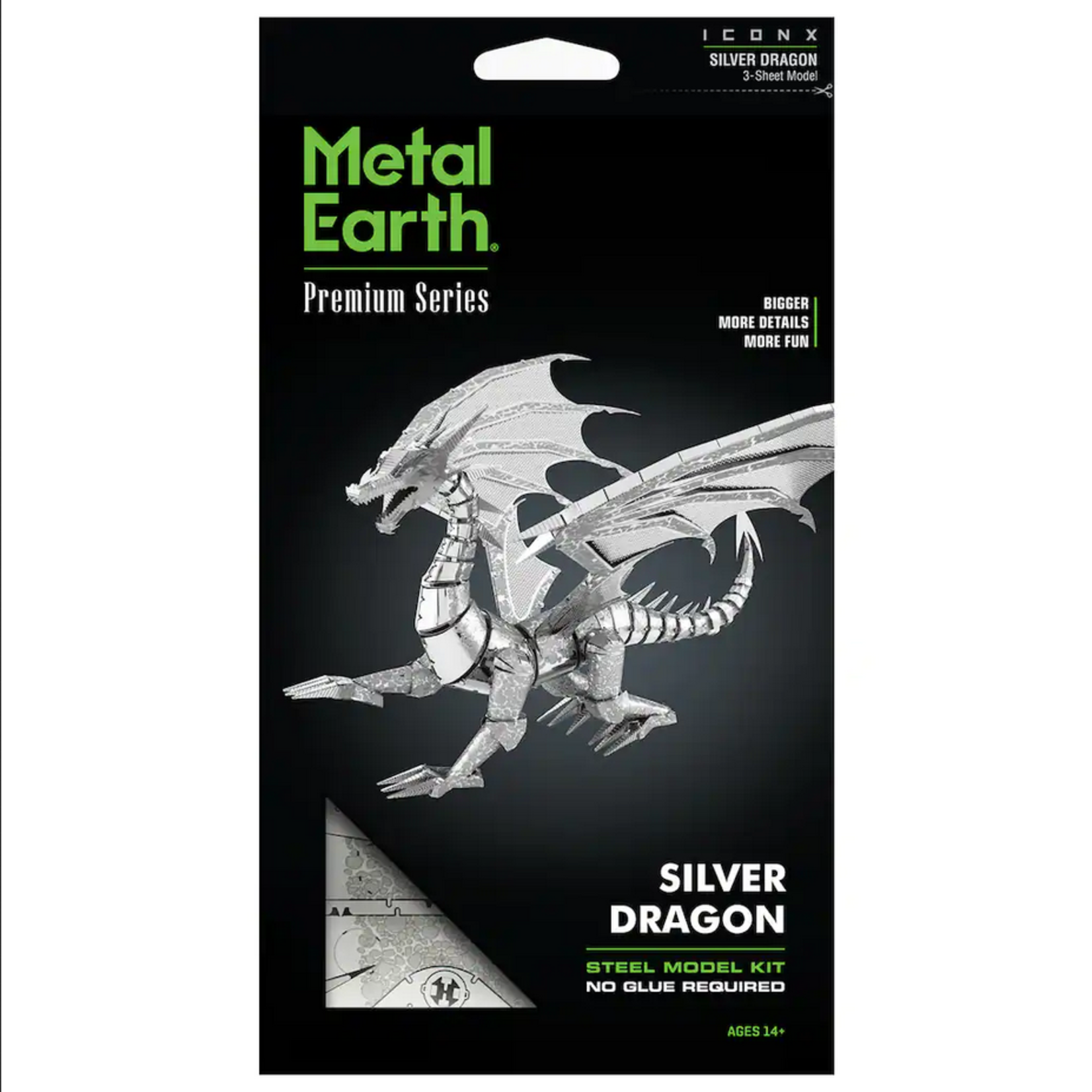 Metal Earth Metal Earth Premium Series - Silver Dragon