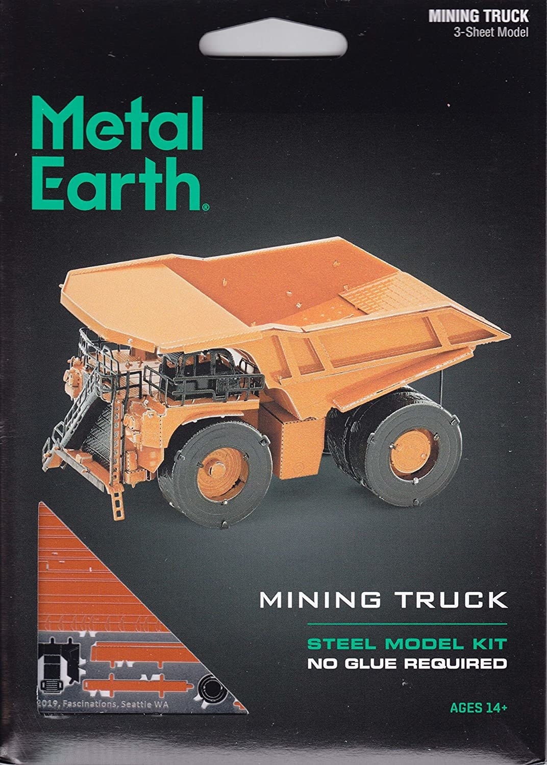 Metal Earth ***** Metal Earth - Mining Truck (Orange)