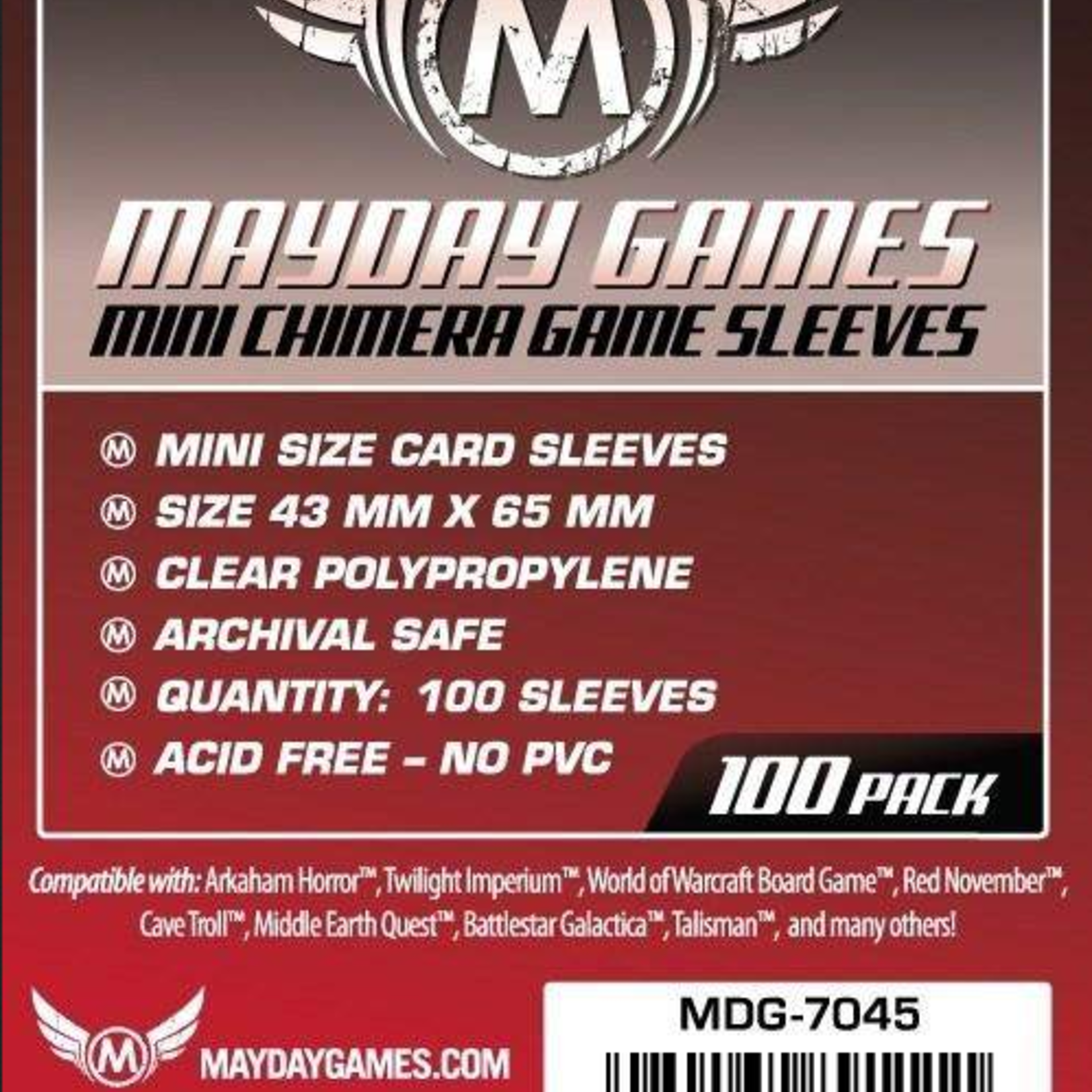 Mayday Games Mayday Sleeves 43x65mm