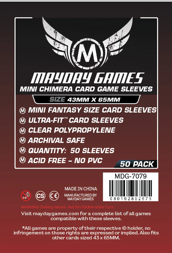 Mayday Games Mayday Sleeves 43x65mm