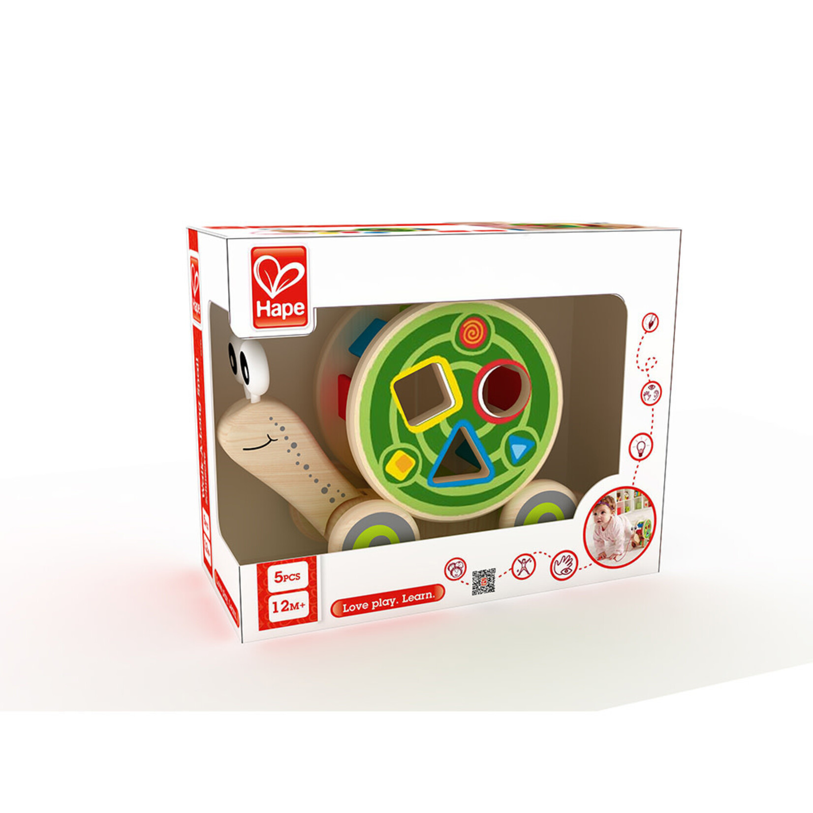 Hape Hape - Escargot roulant avec jeu de formes