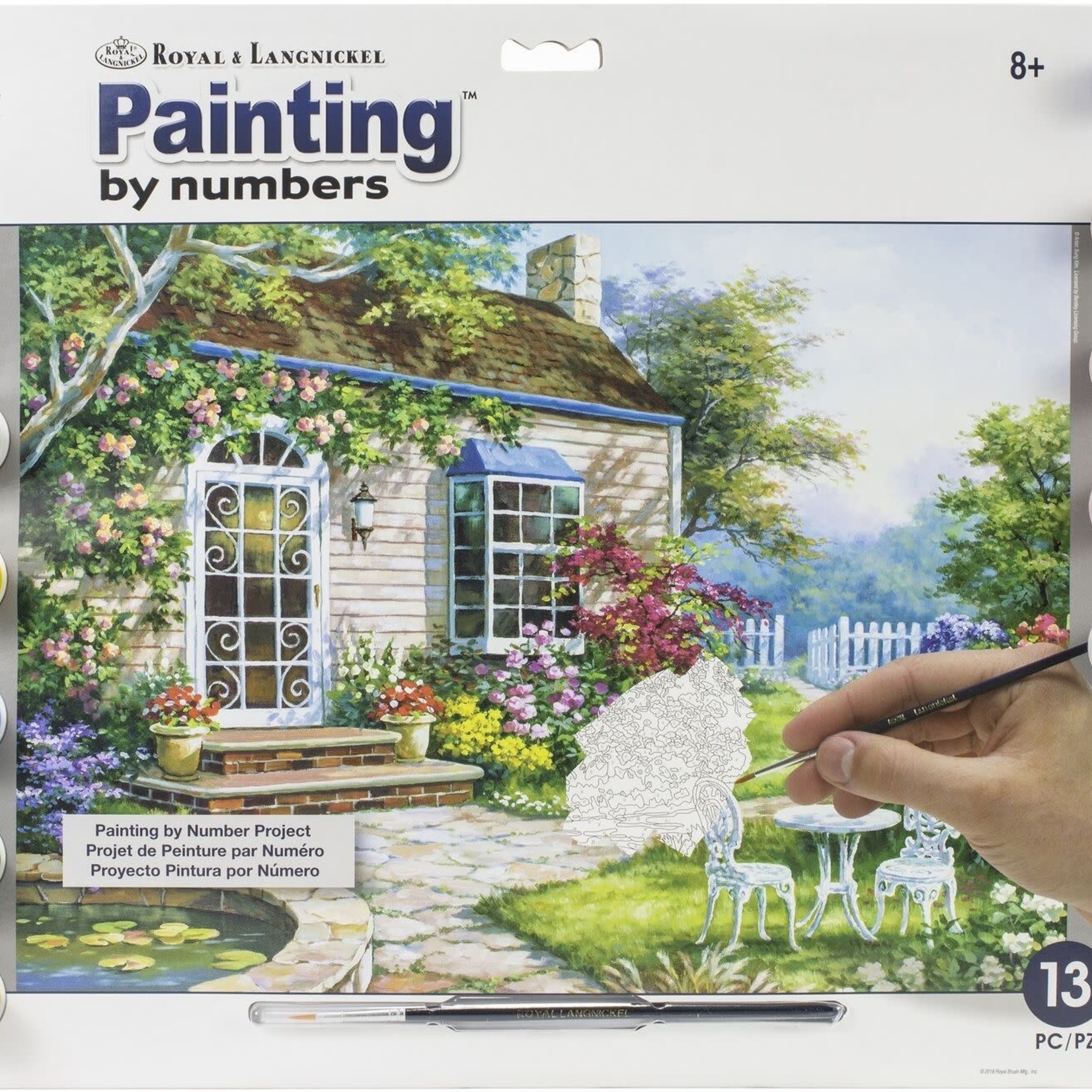 Royal & Langnickel Royal & Langnickel - Painting by Numbers Adult Large : Terasse Printanière