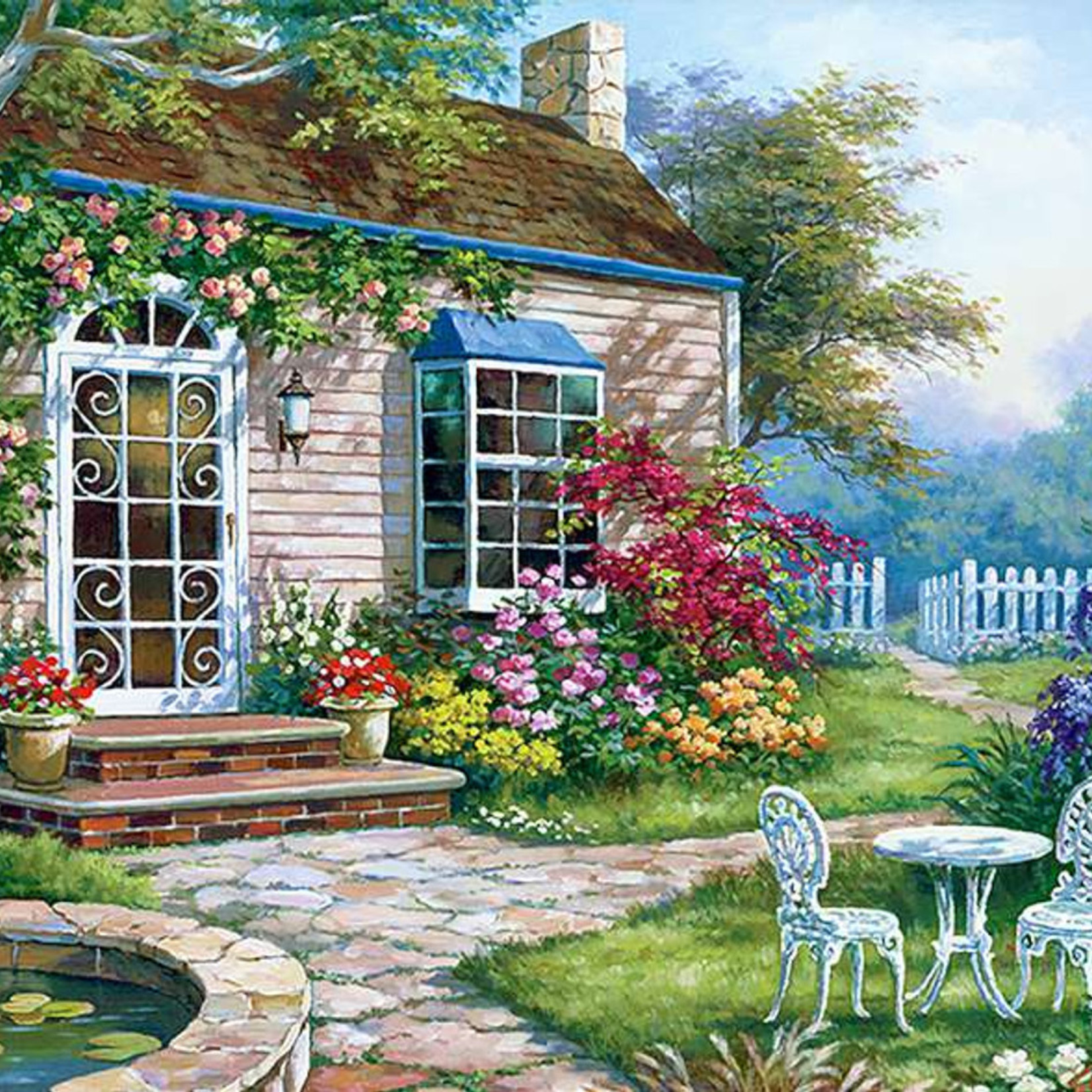 Royal & Langnickel Royal & Langnickel - Painting by Numbers Adult Large : Terasse Printanière