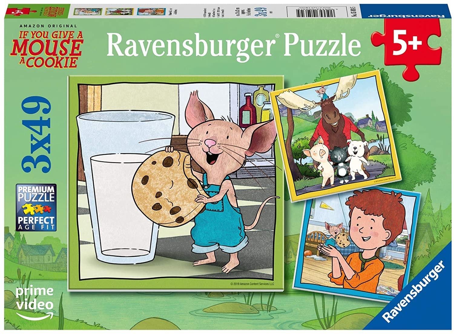 Ravensburger Ravensburger 3X49 - Mouse with cookie & his friends