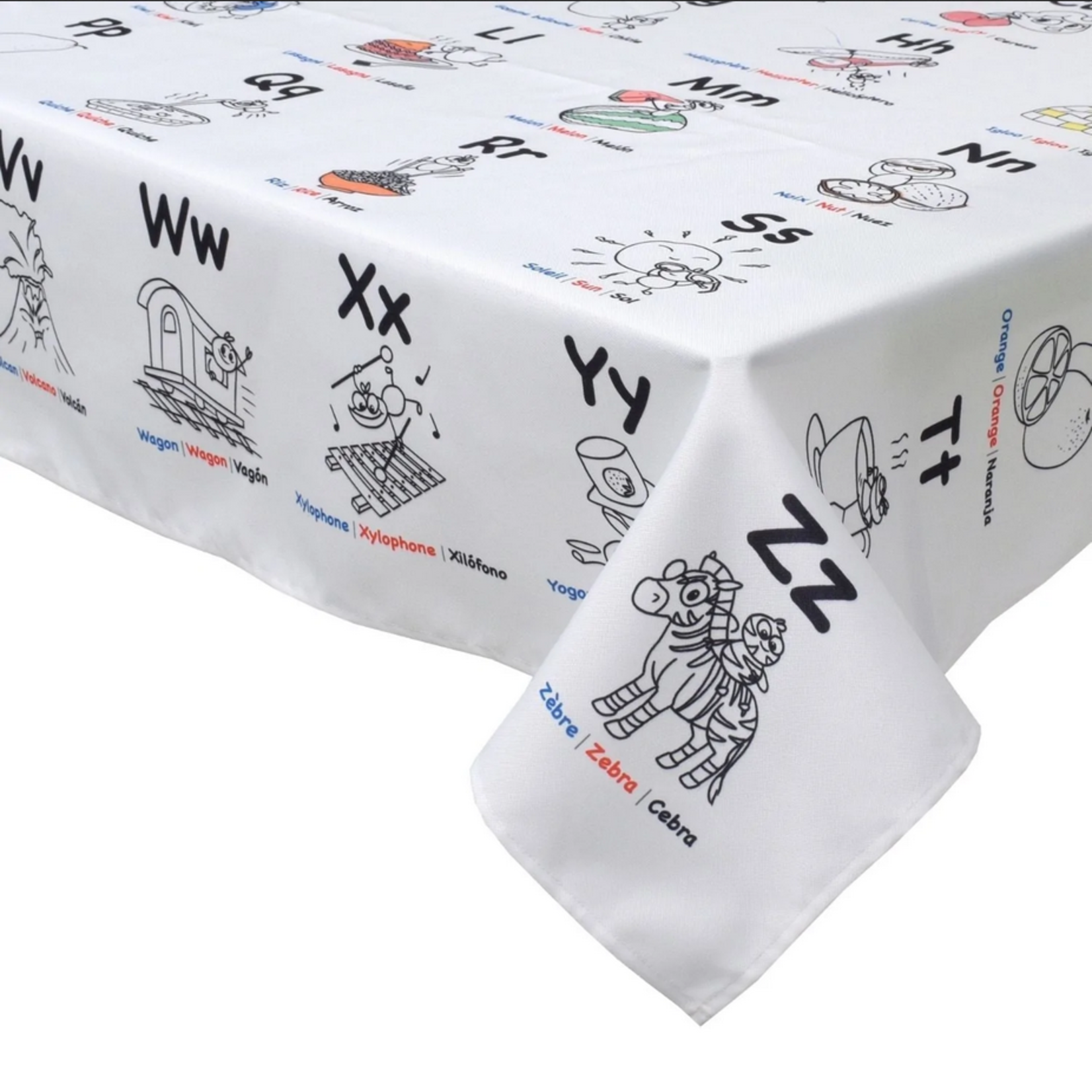 bimoo Bimoo - Nappe à colorier - Alphabet