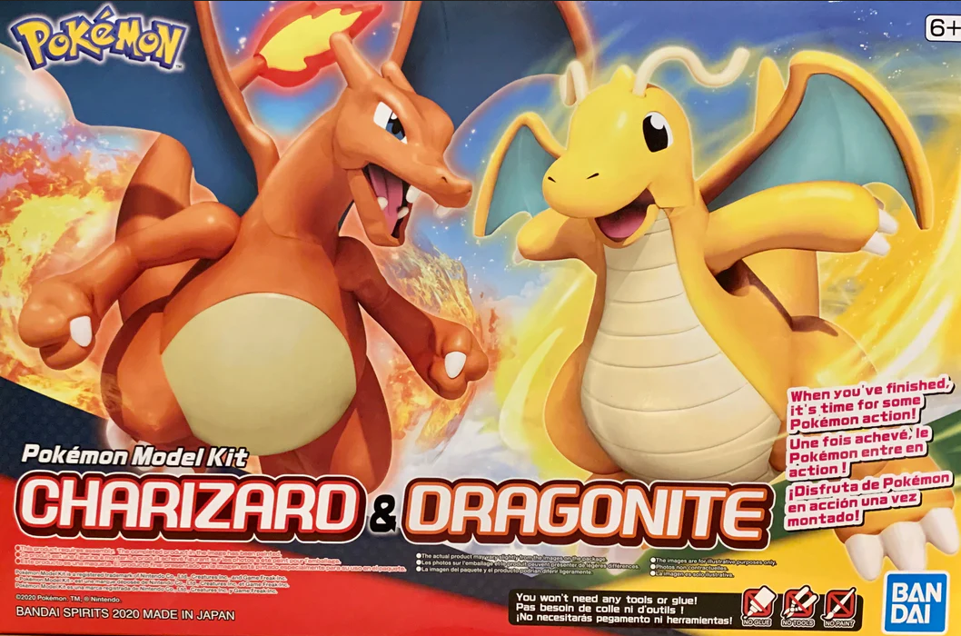 Bandai Bandai - Pokémon Model Kit - Charizard & Dragonite / Dracaufeu & Dracolosse