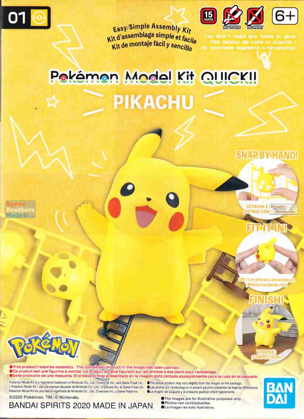 Bandai Bandai - Pokémon Model Kit QUICK!! #01 - Pikachu