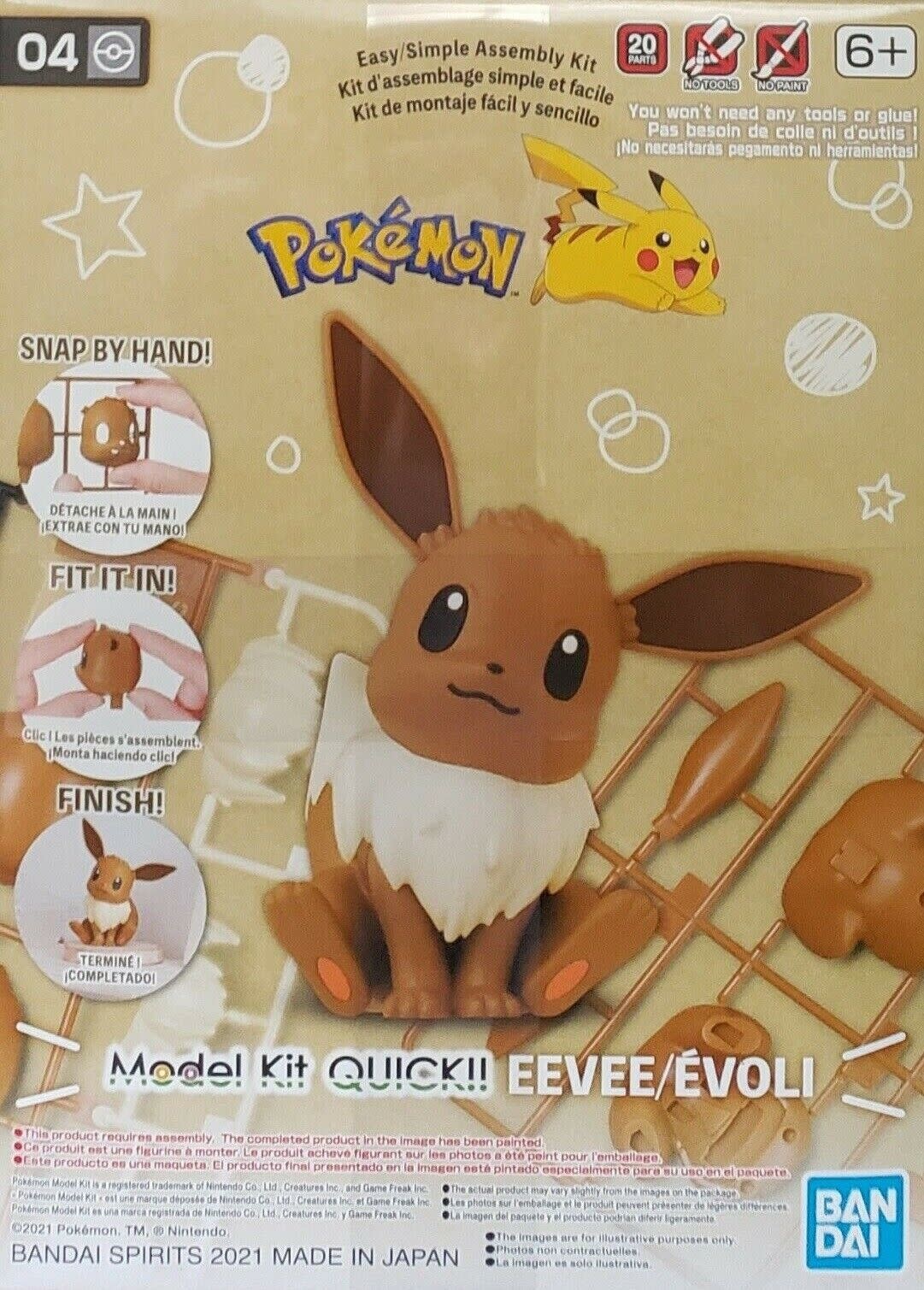 Bandai Bandai - Pokemon Model Kit QUICK!! #04 - Eevee/Évoli