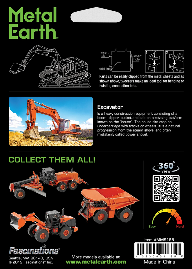 Metal Earth Metal Earth - Excavator (Orange)