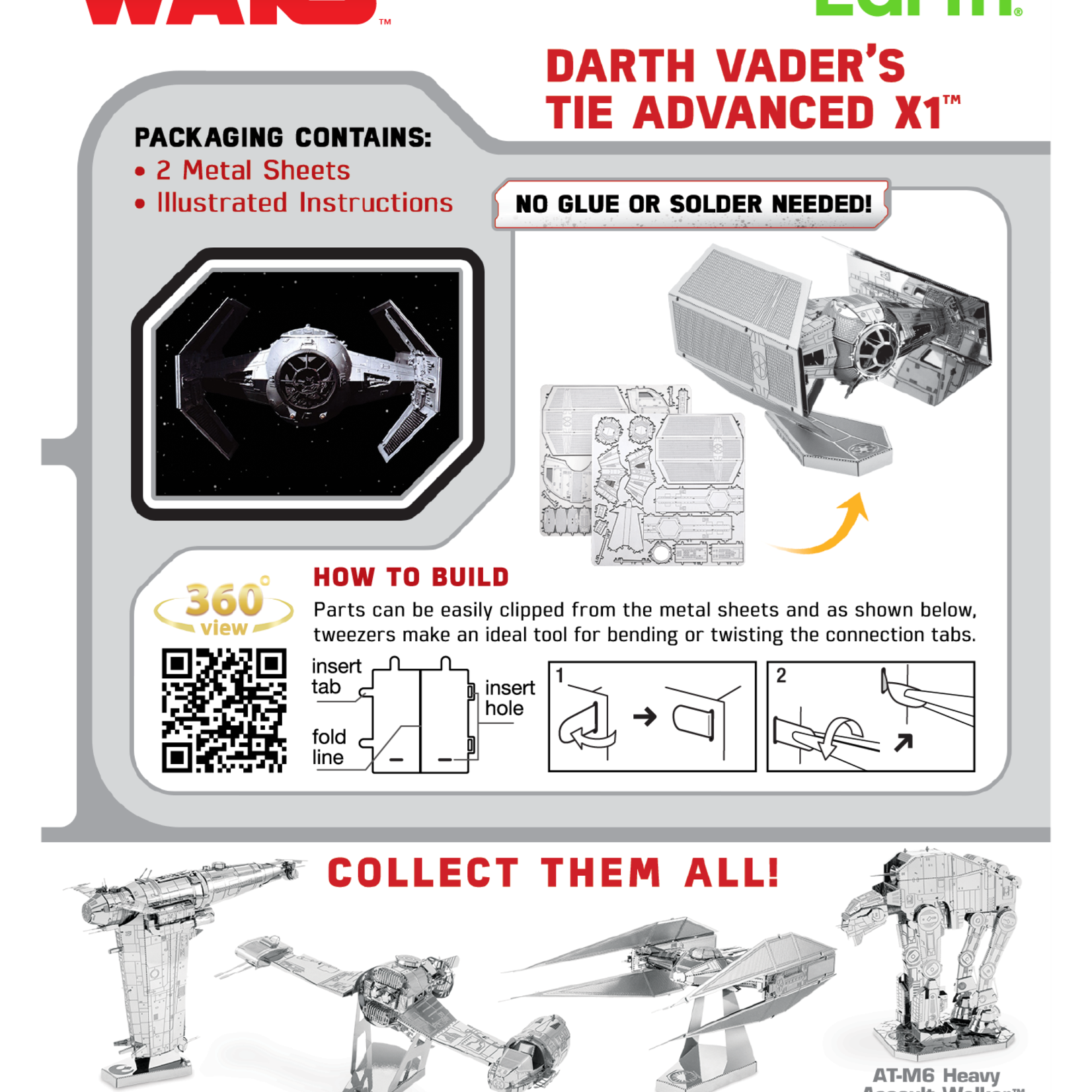 Metal Earth Metal Earth - Star Wars : Darth Vader's Tie Fighter