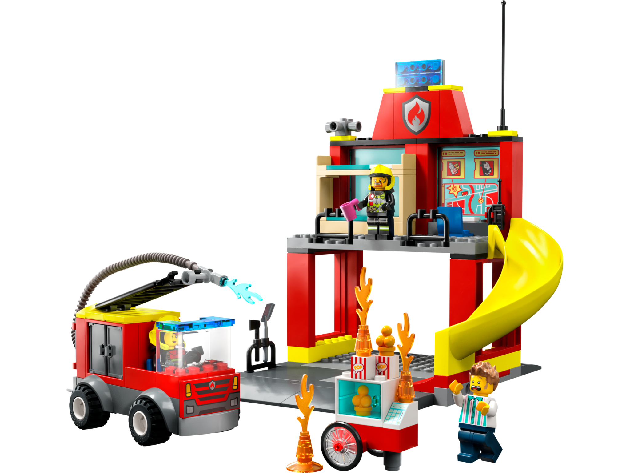 LEGO City Le camion de pompiers avec échelle 60280, Ensemble de