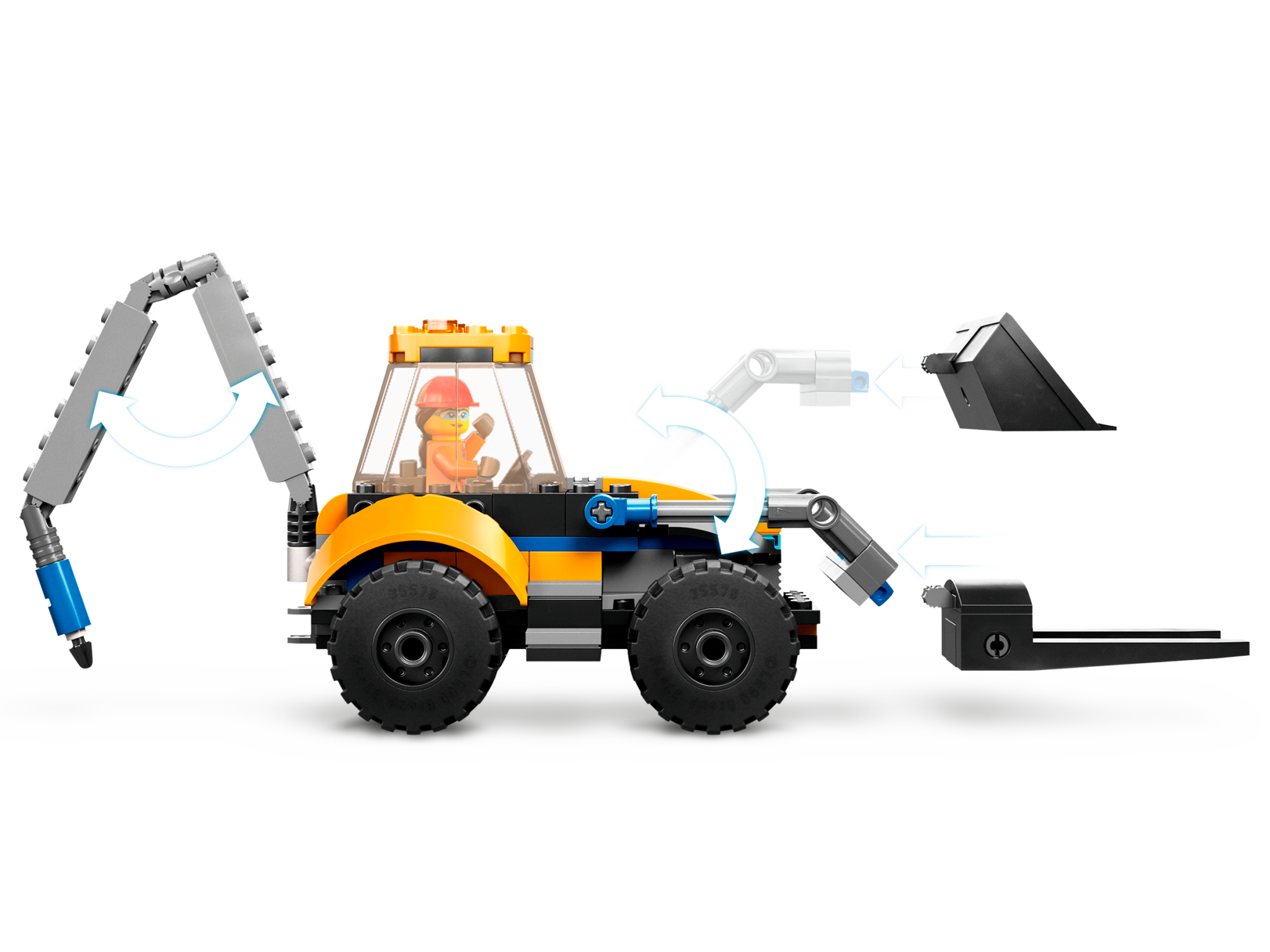 LEGO 60385 La pelleteuse de chantier (City) (Ville) - Autour des Briques