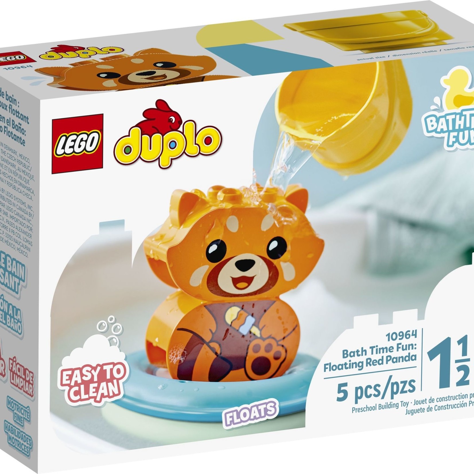 Lego Lego 10964 Duplo - Jouet de bain : Le panda roux flottant