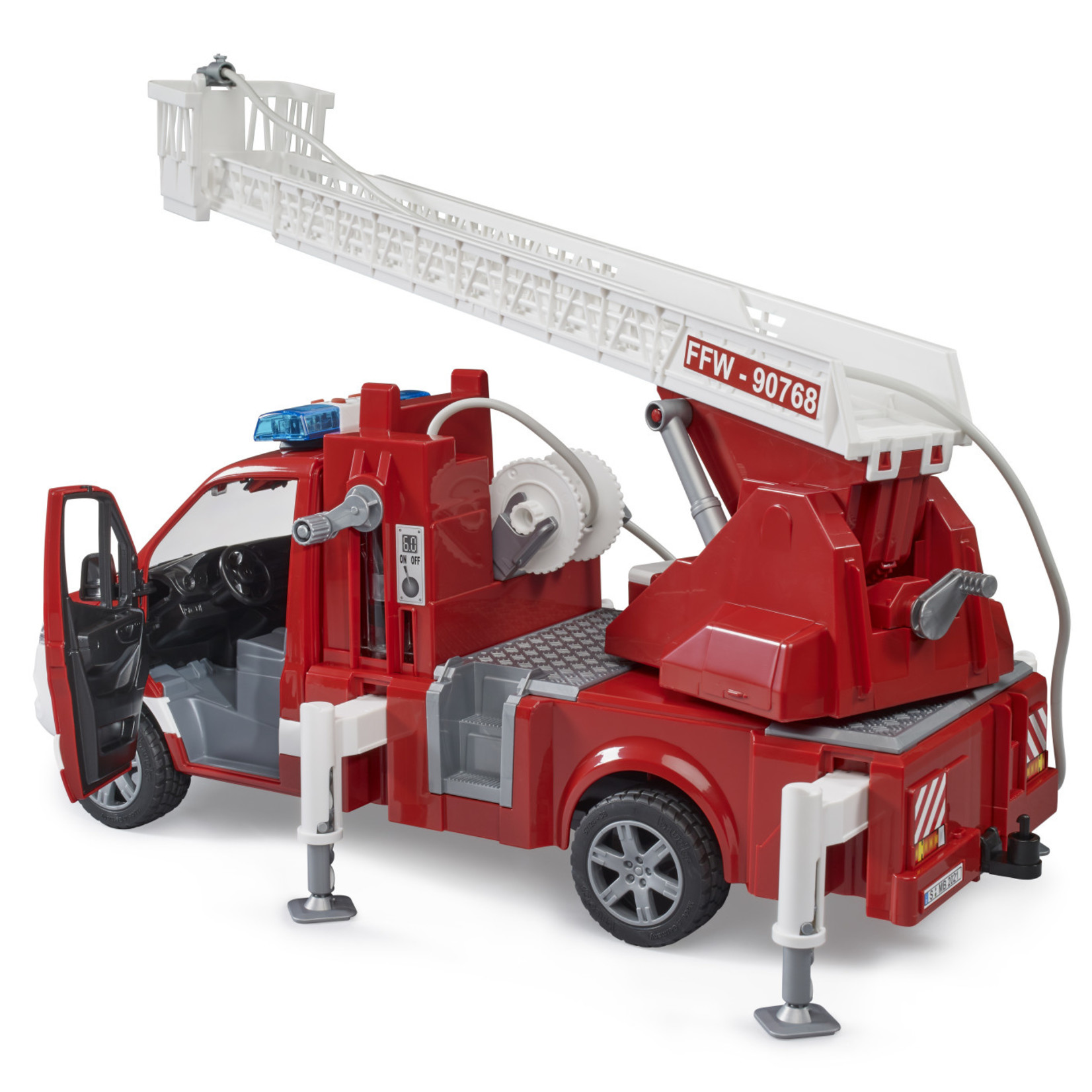 Bruder Bruder 02673 - Camion pompier Mercedes Benz Sprinter  avec échelle, pompe à eau et module son et lumière
