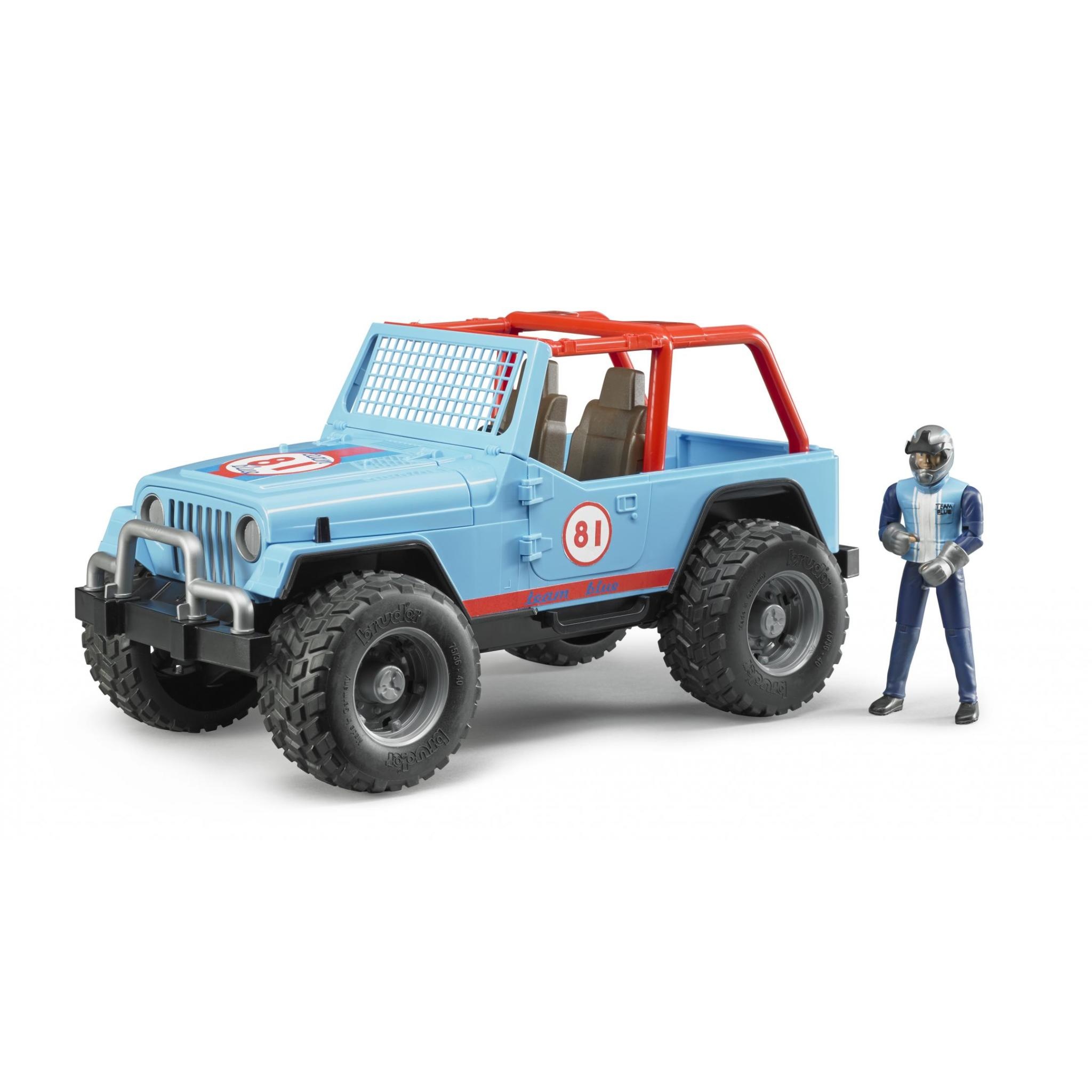 Bruder Bruder 02541 - Jeep cross country racer bleue avec conducteur