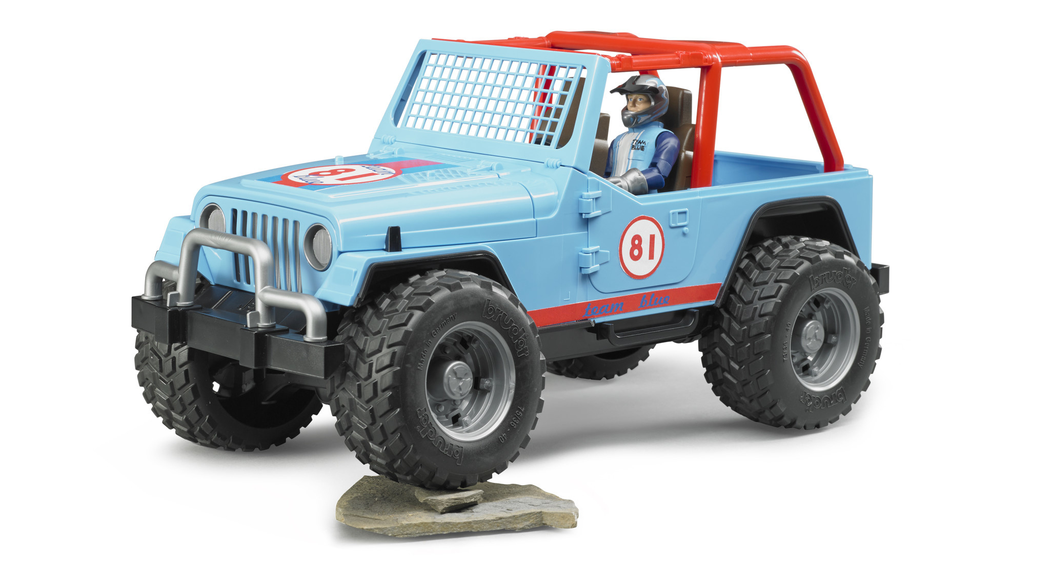 Bruder Bruder 02541 - Jeep cross country racer bleue avec conducteur