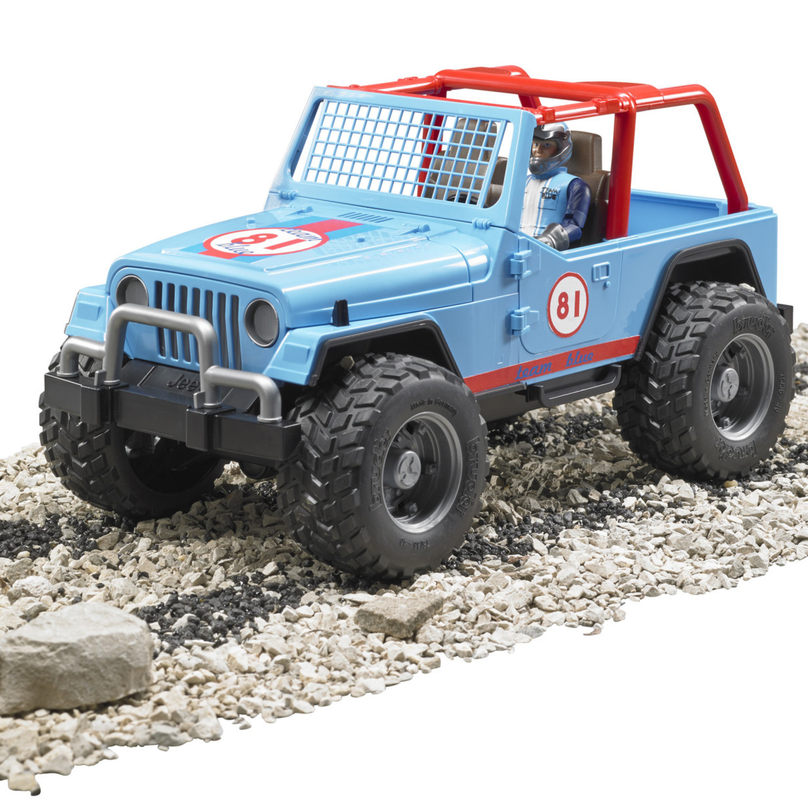 Bruder Bruder 02541 - Jeep cross country racer bleue avec conducteur