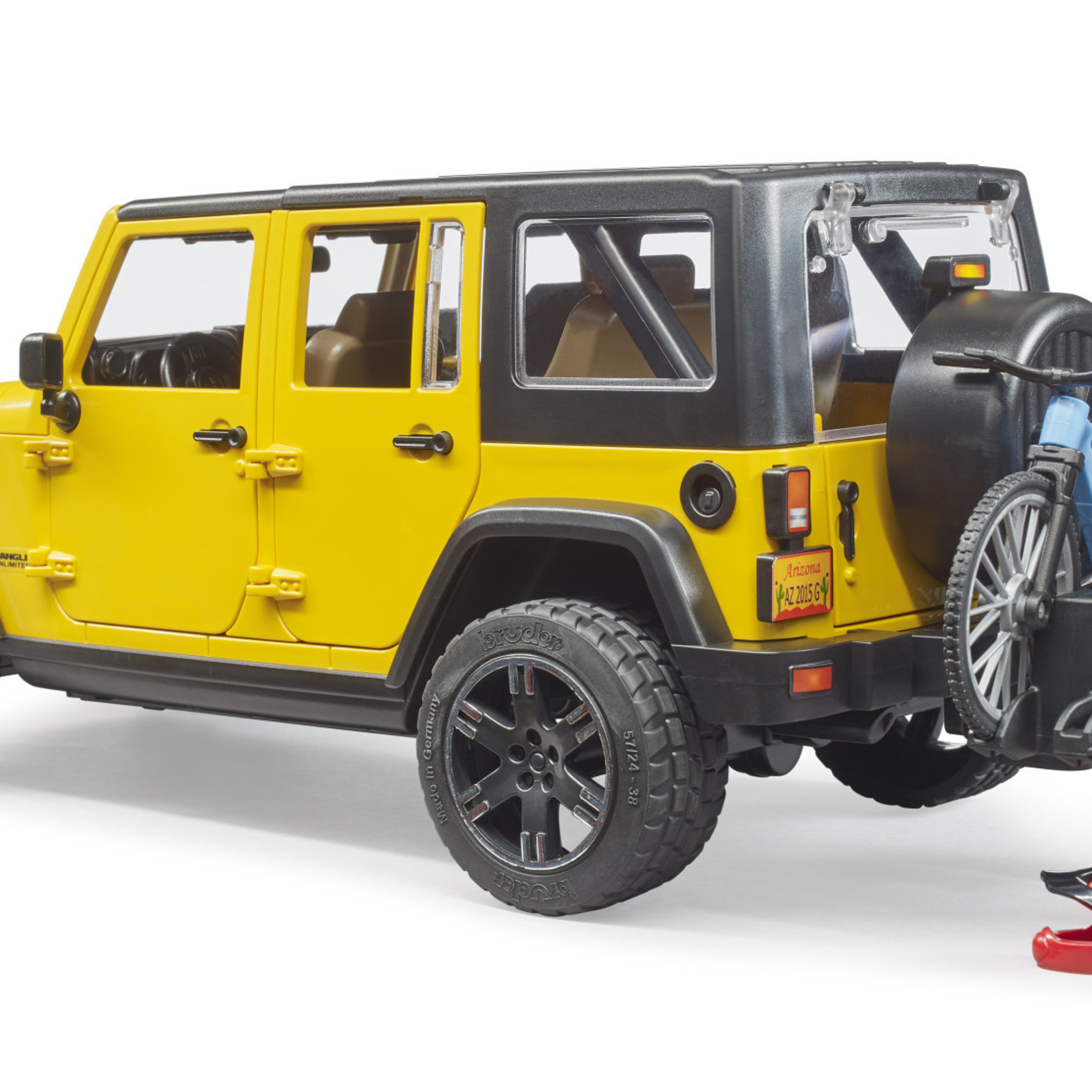 Bruder Bruder 02543 - Jeep Wrangler avec vélo tout-terrain et cycliste