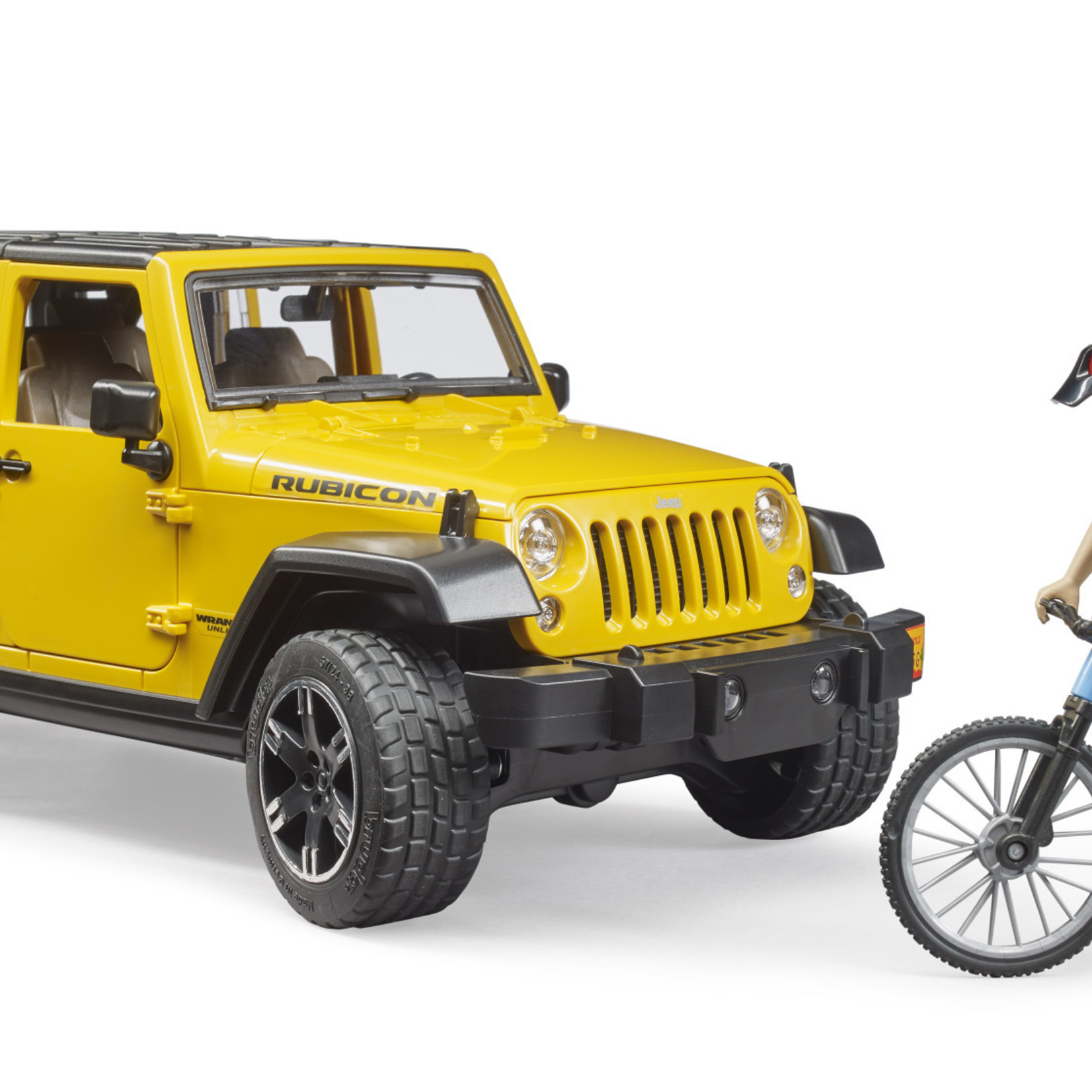 Bruder Bruder 02543 - Jeep Wrangler avec vélo tout-terrain et cycliste