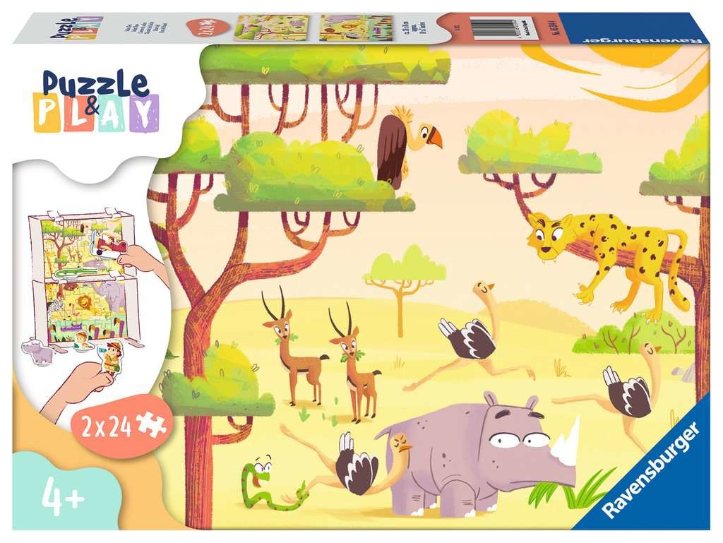 Ravensburger Ravensburger Puzzle & Play 2x24 - L'heure du safari