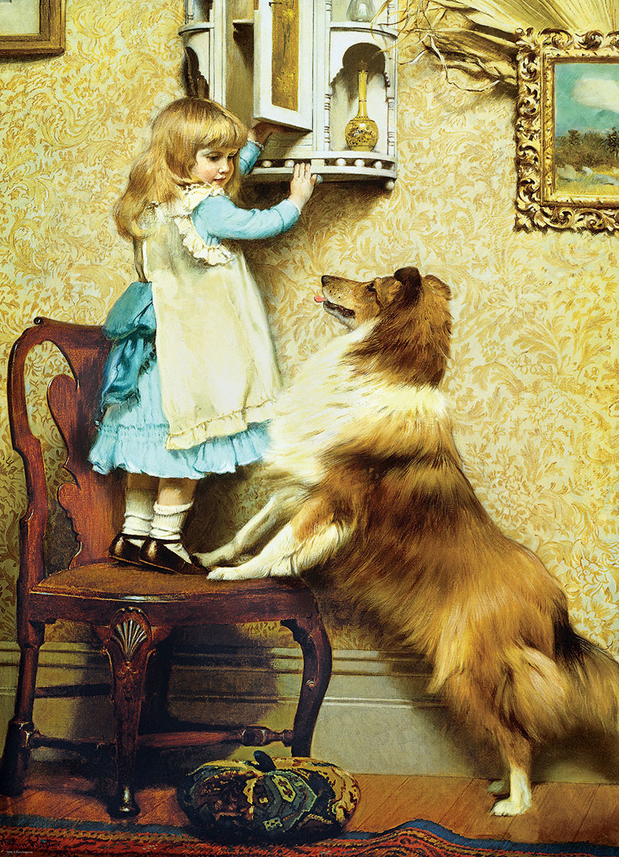 Eurographics *****Eurographics 1000 - Petite fille et son sheltie