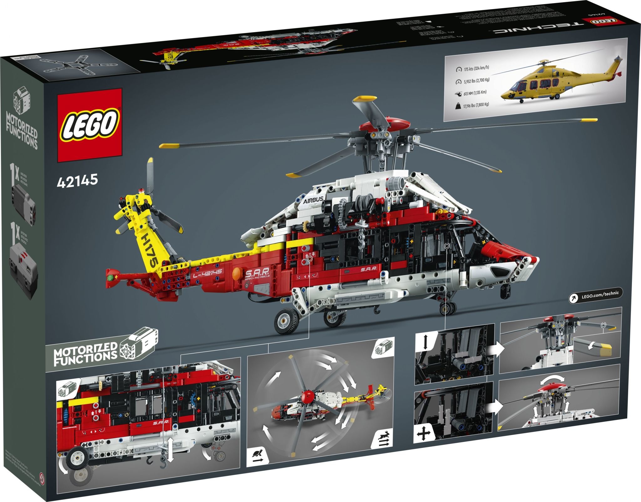 Lego 42145 Technic - L'hélicoptère de secours Airbus H175 - Maitre des Jeux