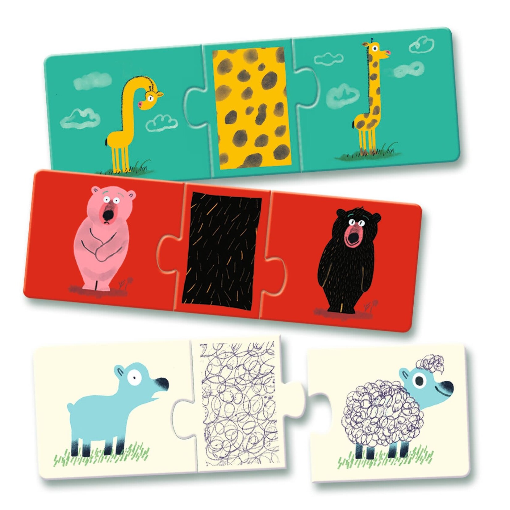 Djeco Djeco - Puzzle Trio : Tout nu!