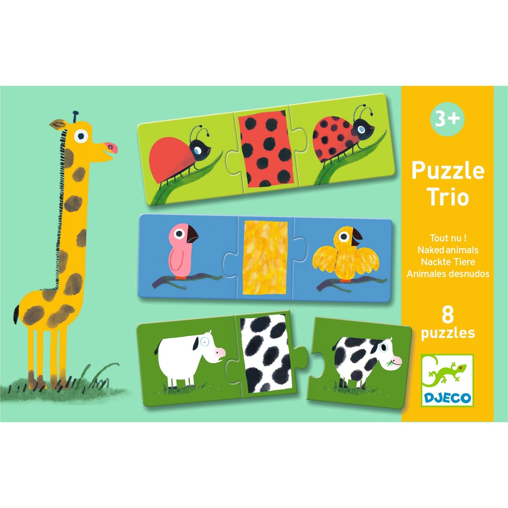 Djeco Djeco - Puzzle Trio : Tout nu!