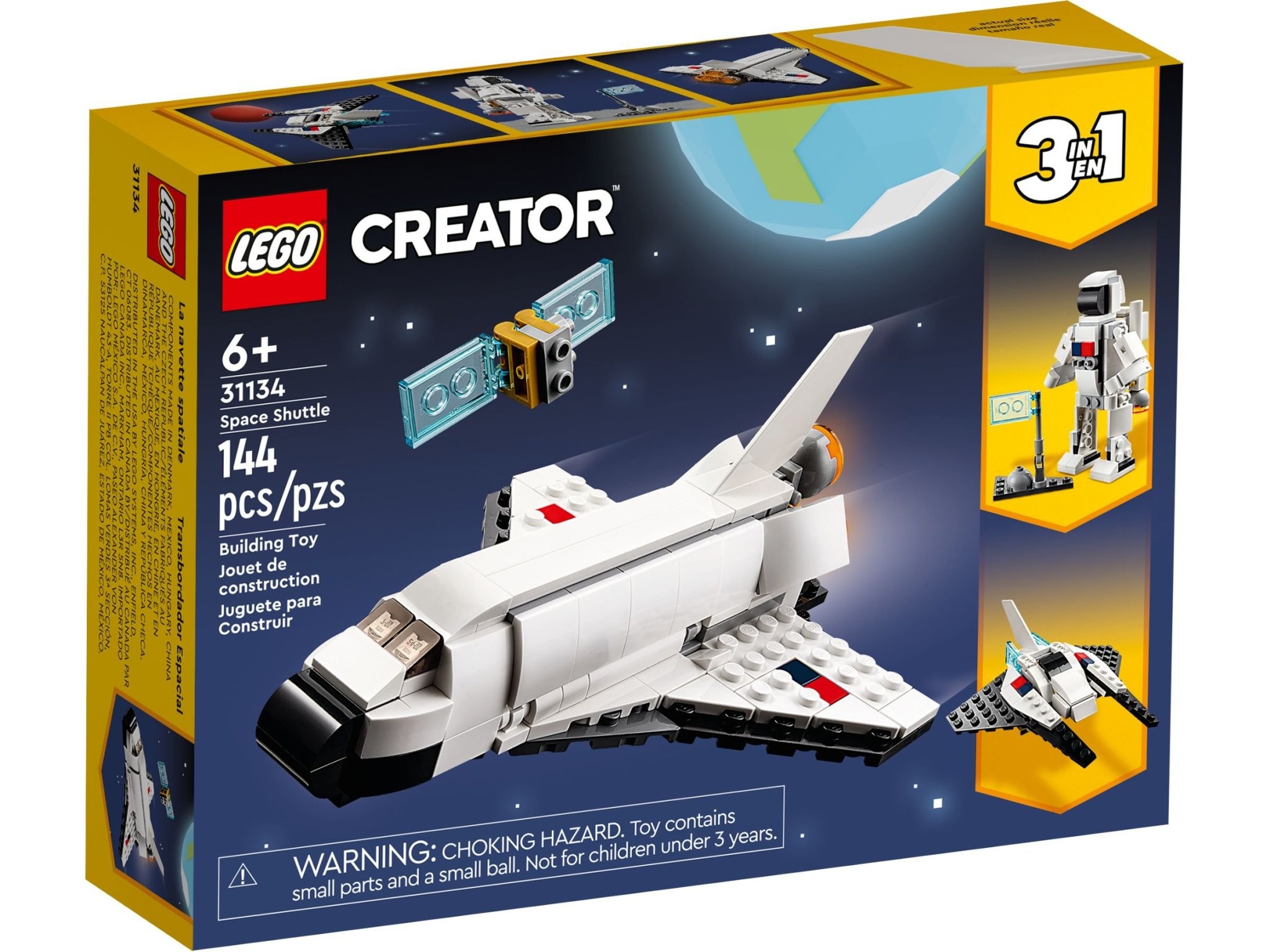 LEGO Creator – jouet de navette spatiale 3 en 1 pour enfant