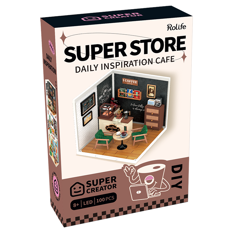 Robotime *****Rolife DW001 - Super Creator - Daily Inspiration Cafe