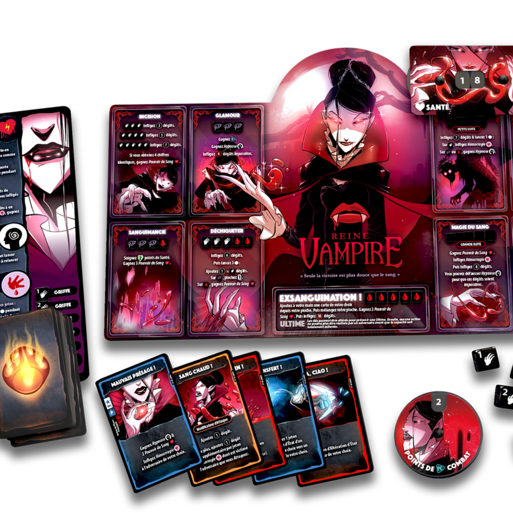 Lucky Duck Games Dice Throne Saison 2 - Combat 4 : Séraphine VS Reine Vampire