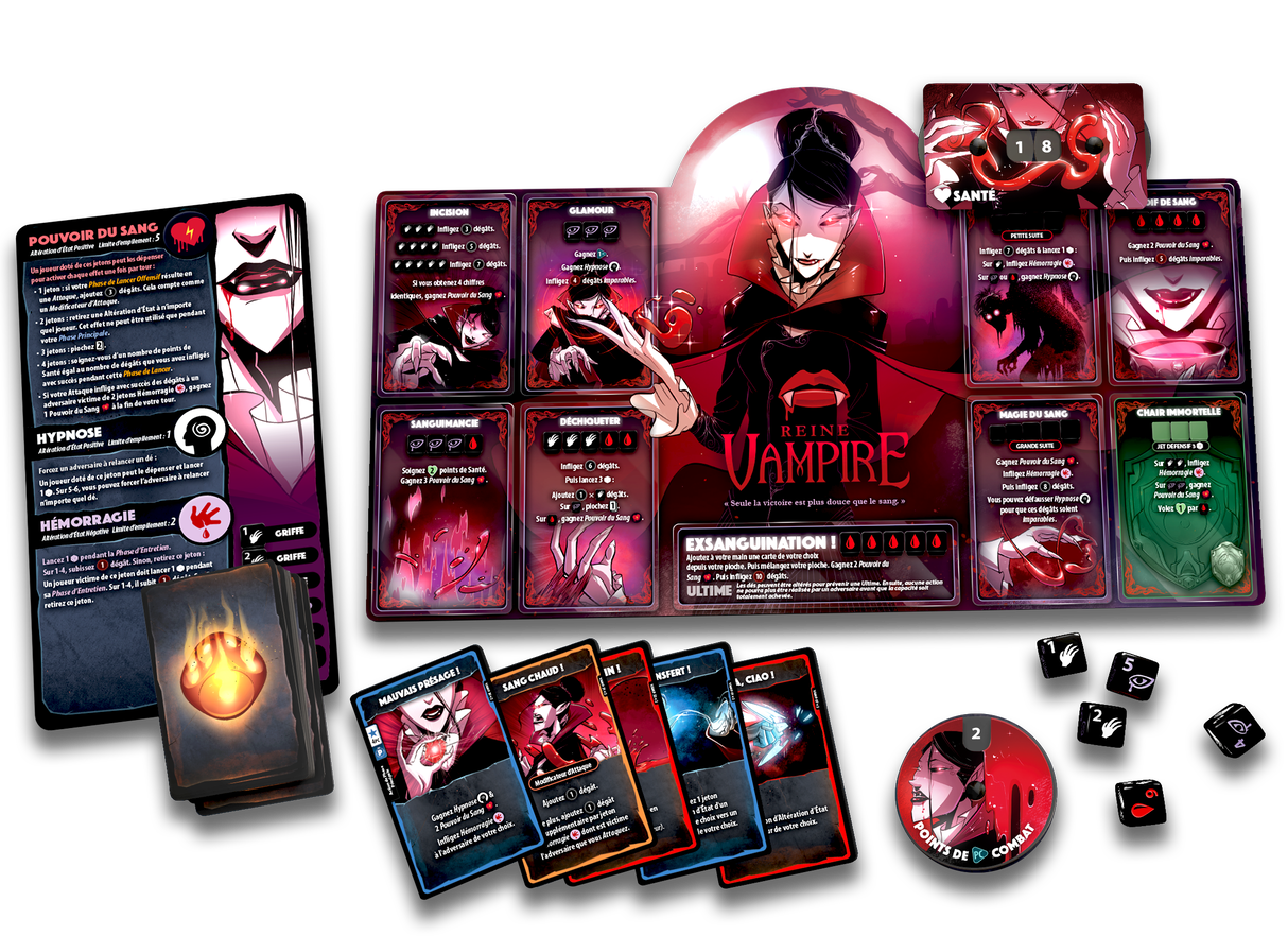 Lucky Duck Games Dice Throne Saison 2 - Combat 4 : Séraphine VS Reine Vampire