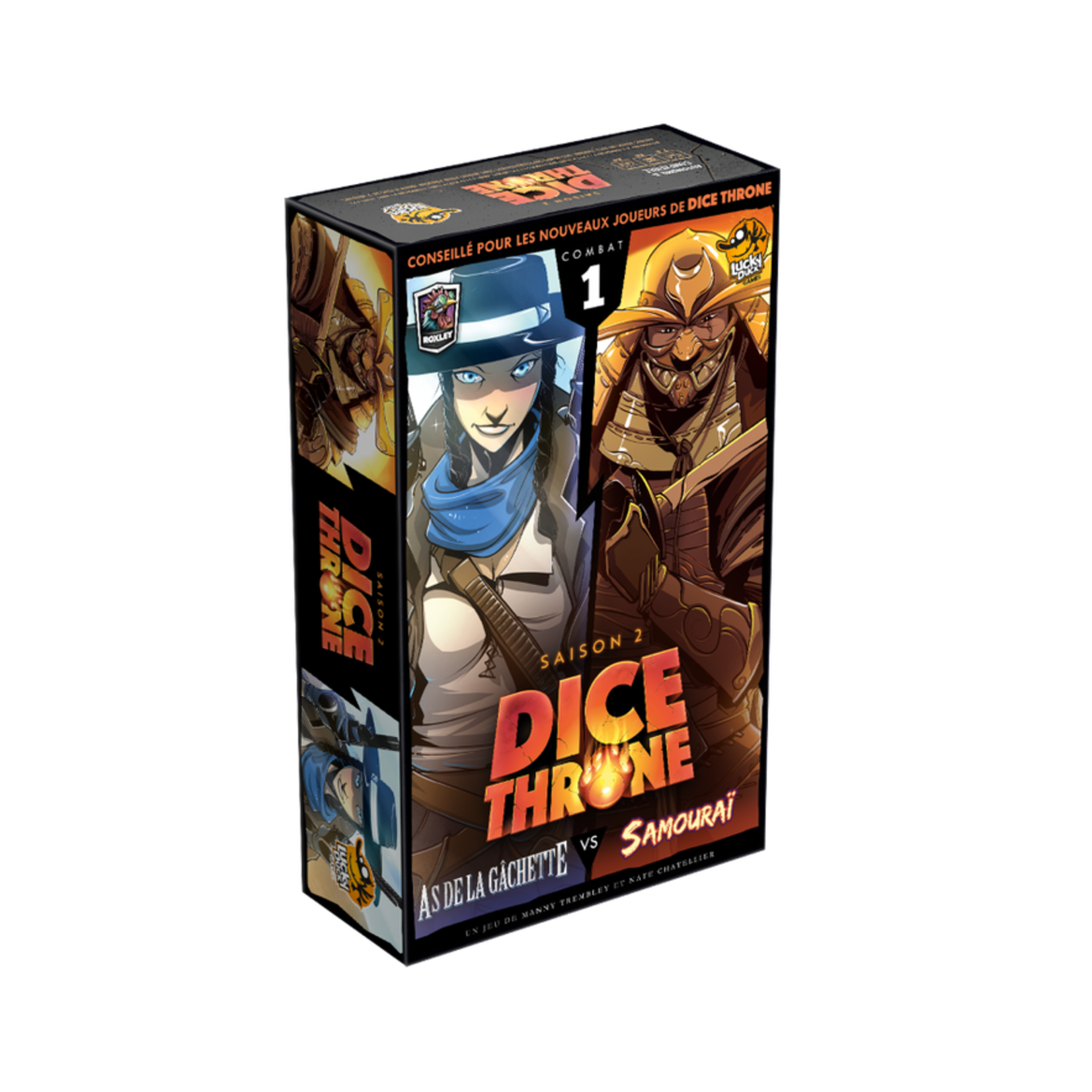 Lucky Duck Games Dice Throne Saison 2 - Combat 1 : As de la Gâchette VS Samouraï