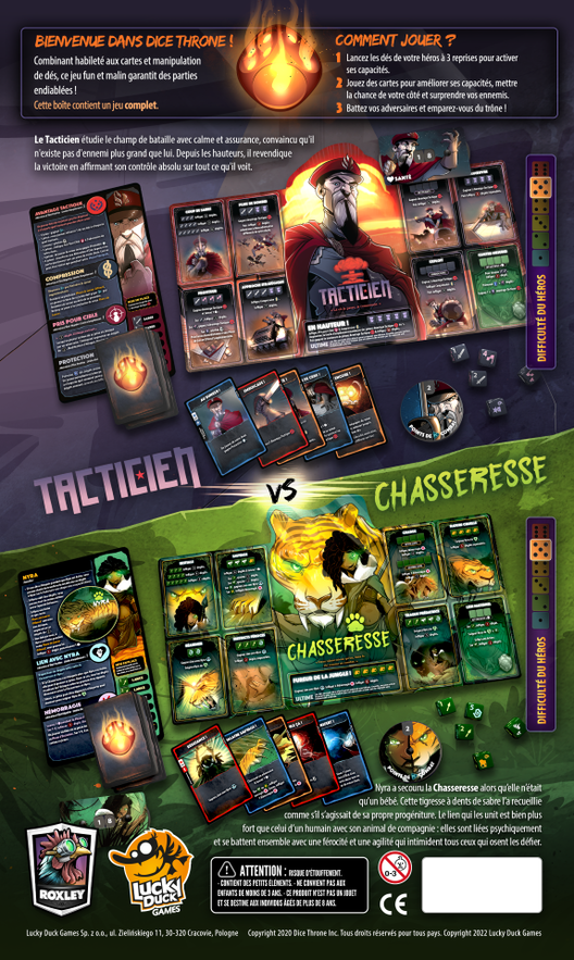 Lucky Duck Games Dice Throne Saison 2 - Combat 2 : Tacticien VS Chasseresse