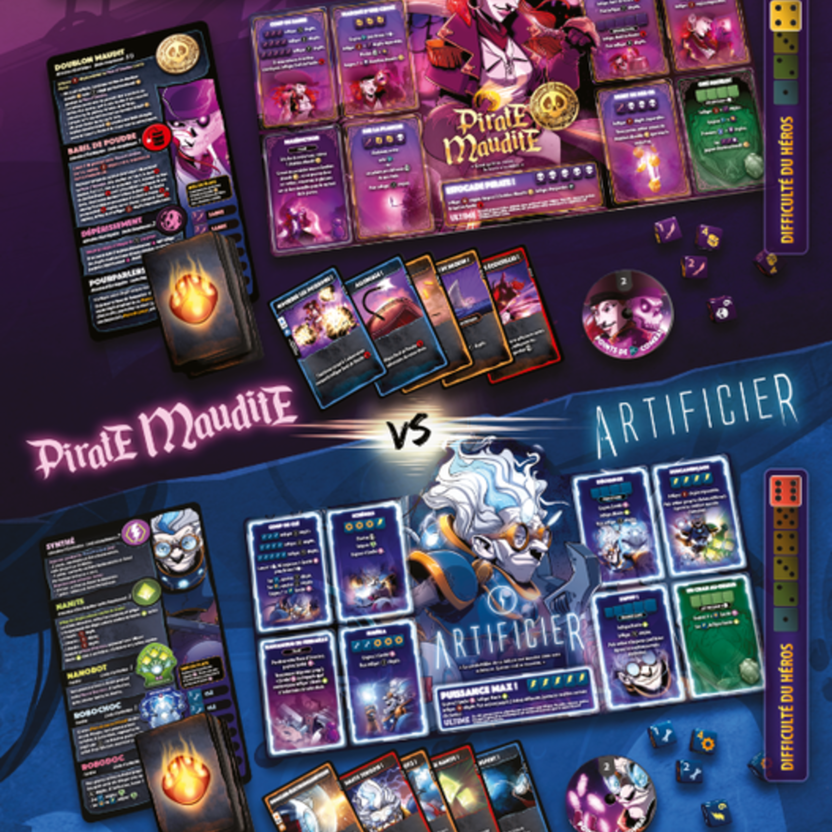 Lucky Duck Games Dice Throne Saison 2 - Combat 3 : Pirate Maudite VS Artificier