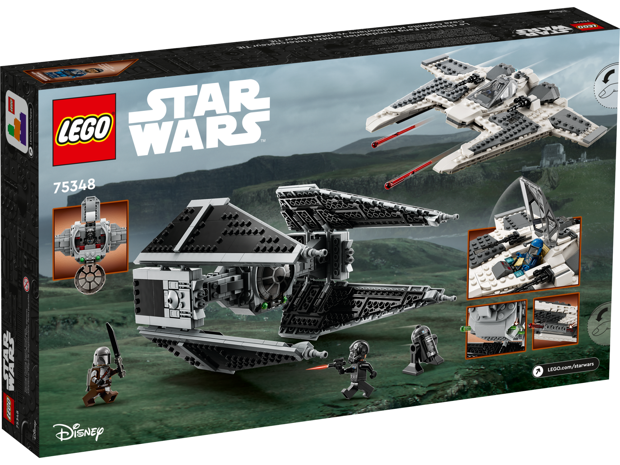 Lego Lego 75348 Star Wars - Le chasseur Fang Mandalorien vs Tie Interceptor
