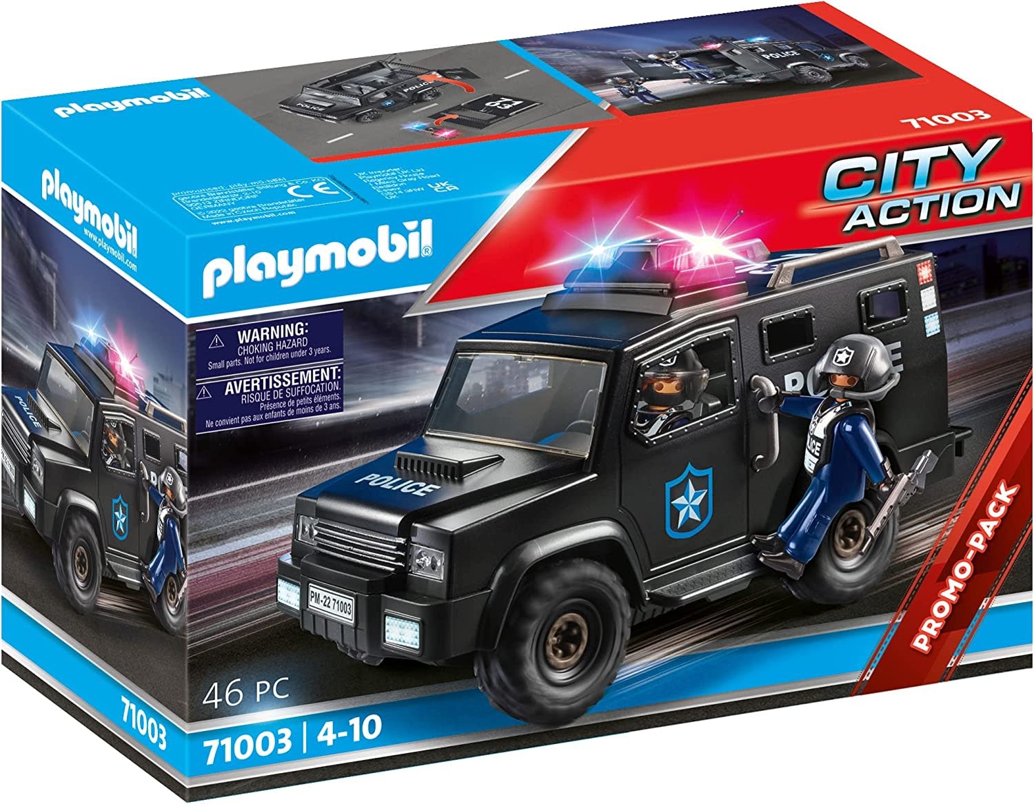 Playmobil Playmobil City Action 71003 - Fourgon de police des forces spéciales