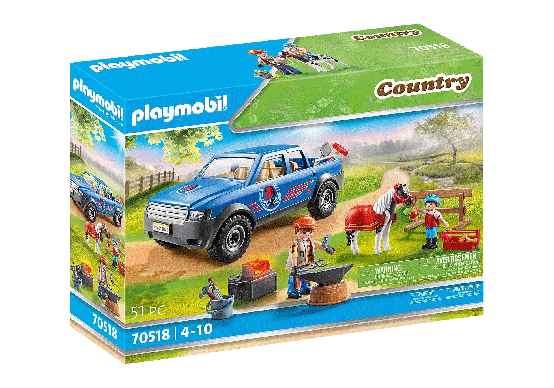 Playmobil Playmobil Country 70518 - Maréchal-ferrant et véhicule