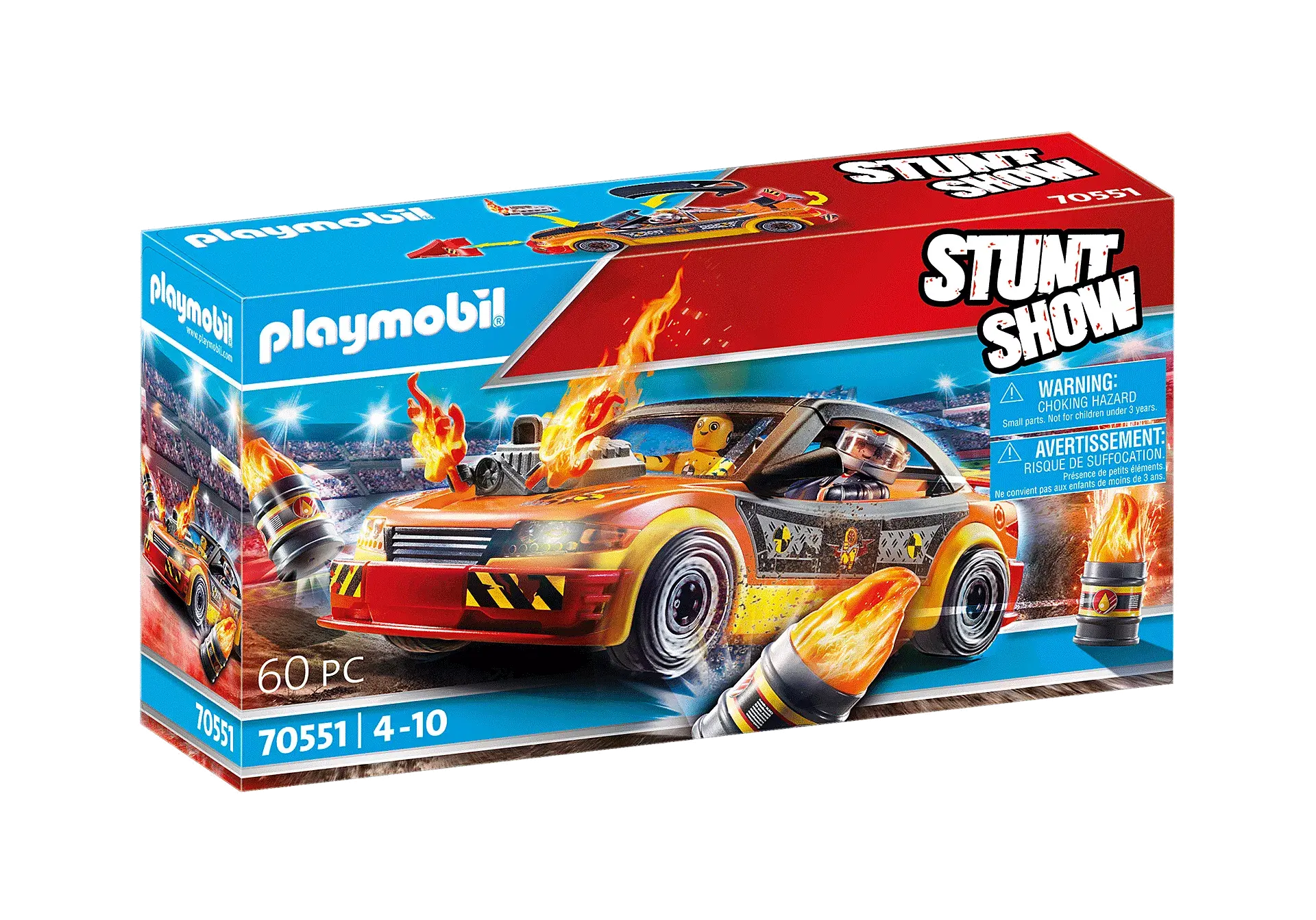 Playmobil *****Playmobil Stuntshow 70551 - Voiture crash test avec mannequin