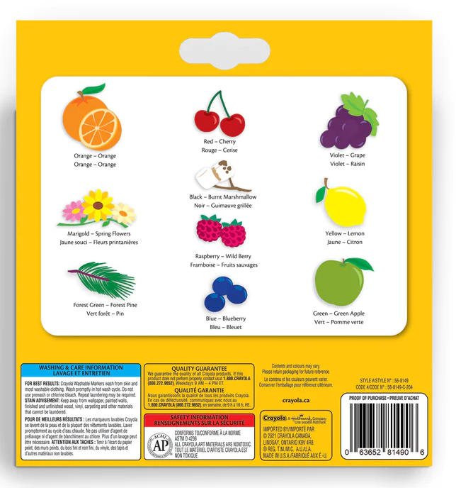 Crayola Crayola marqueurs- Scentsations 10 fleurs et fruits