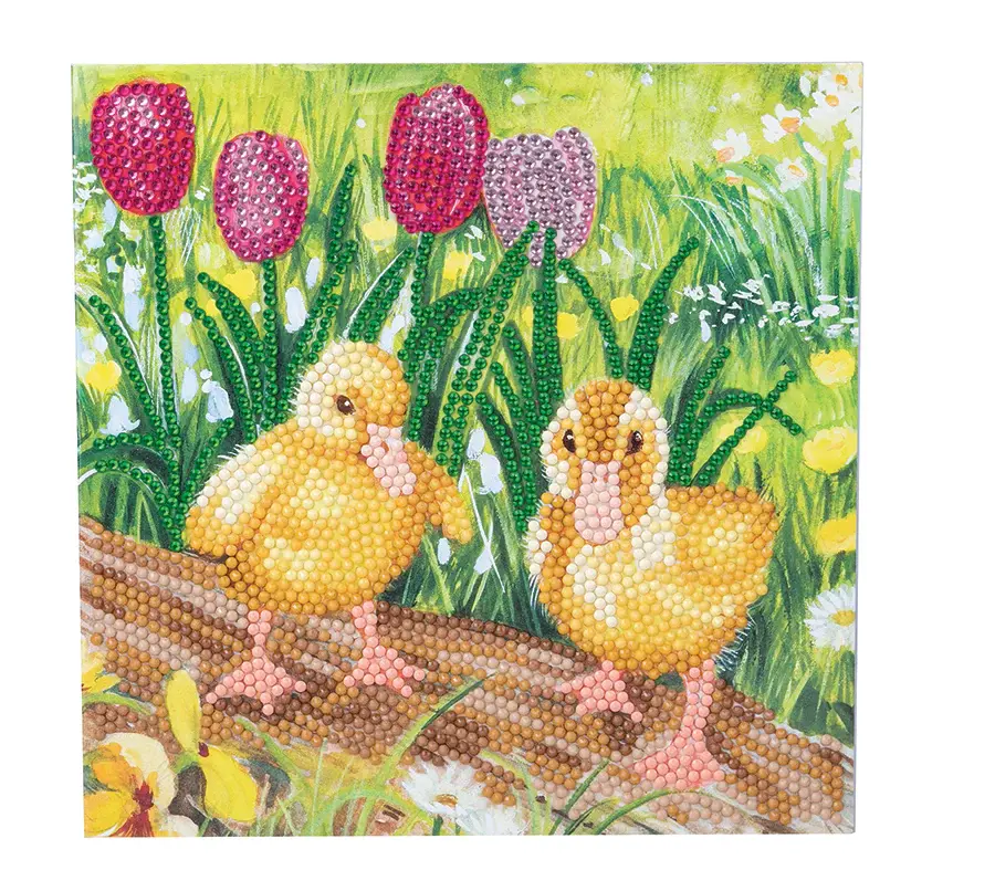 Craft Buddy Craft Buddy - Crystal Art  - Spring Chicks (Carte)