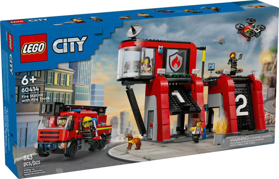 Lego Lego 60414 City - La caserne et le camion de pompiers