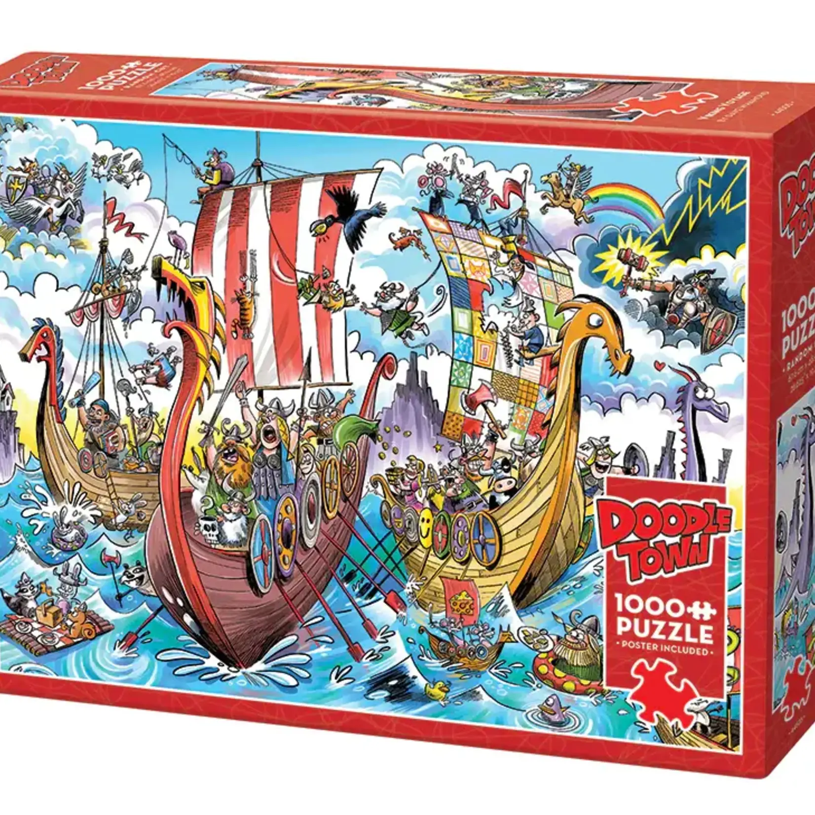 Cobble Hill Cobble Hill 1000 - Doodle Town : Viking Voyage