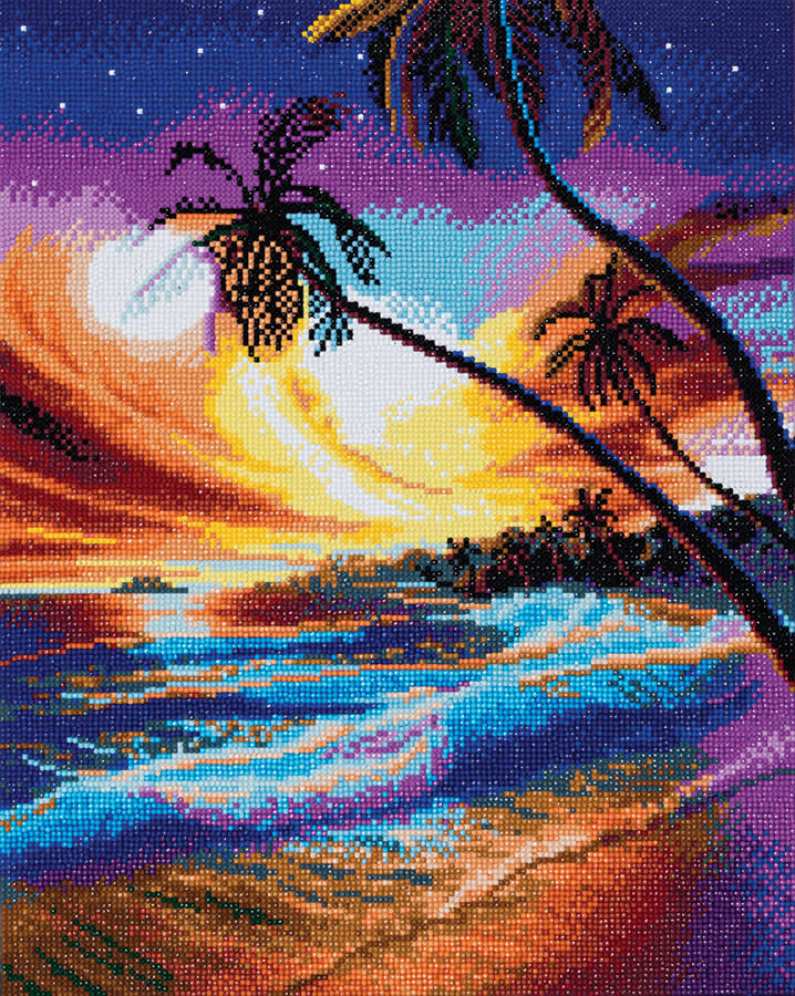 Craft Buddy Craft Buddy - Crystal Art - Tropical Beach (50 x 40 cm)