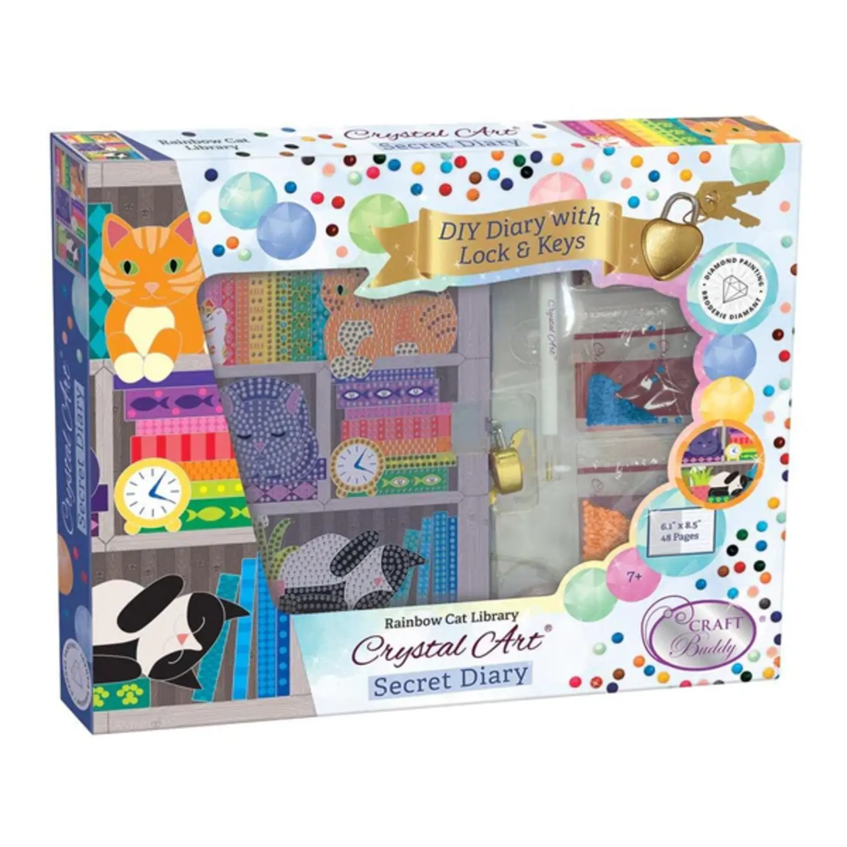 Craft Buddy *****Craft Buddy Carnet Secret à diamanter - Rainbow Cat Library