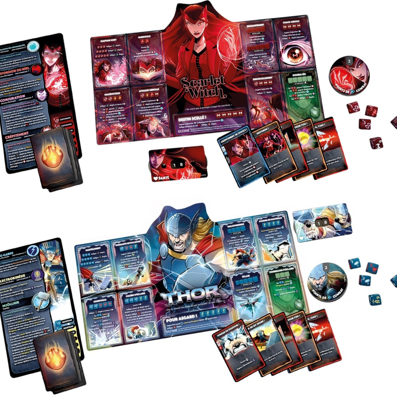 Lucky Duck Games Marvel Dice Throne - Scarlet Witch/Thor/Loki/Spider-Man VF