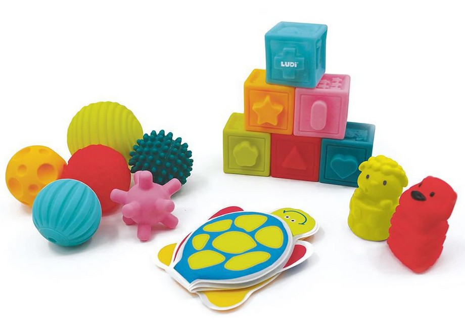 LUDI Ludi Coffret d'éveil  Pour s'éveiller et développer le sens du toucher!
