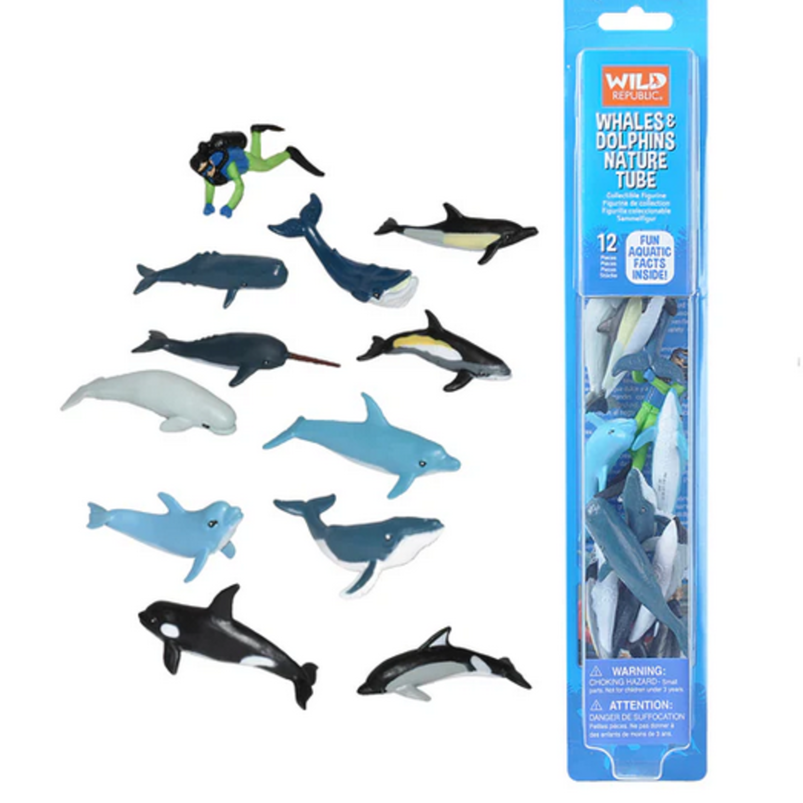 wild republic Nature Tube - Dauphin et Baleine