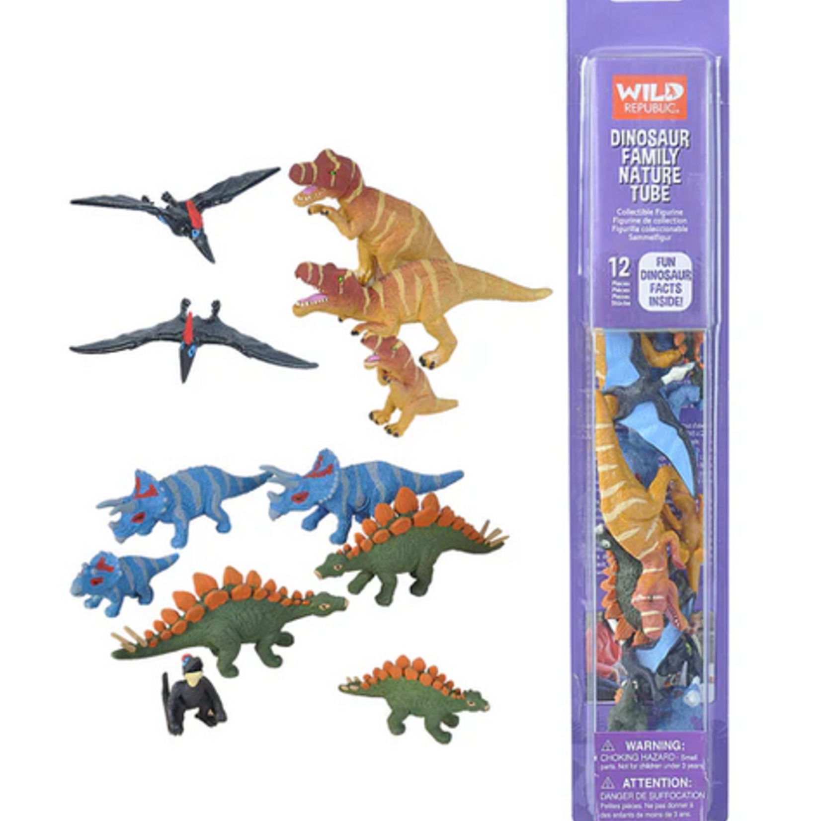 wild republic Nature Tube - Dinosaur Family