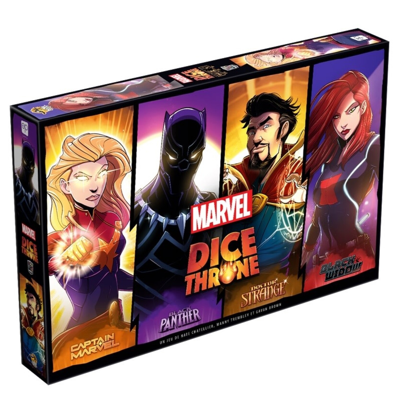 Lucky Duck Games Dice Throne Marvel - Captain Marvel/Black Panther/Doctor Strange/Black Widow (FR)